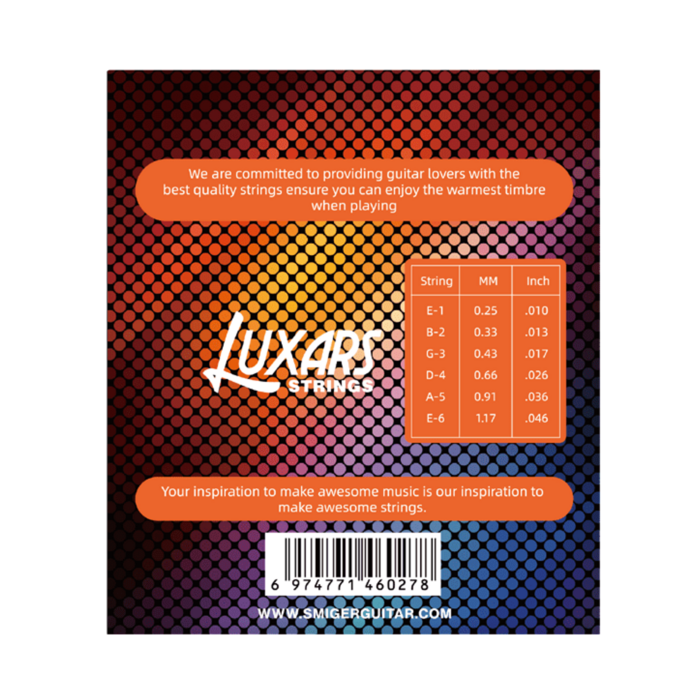 Luxars LX-E10 Electric Guitar Strings