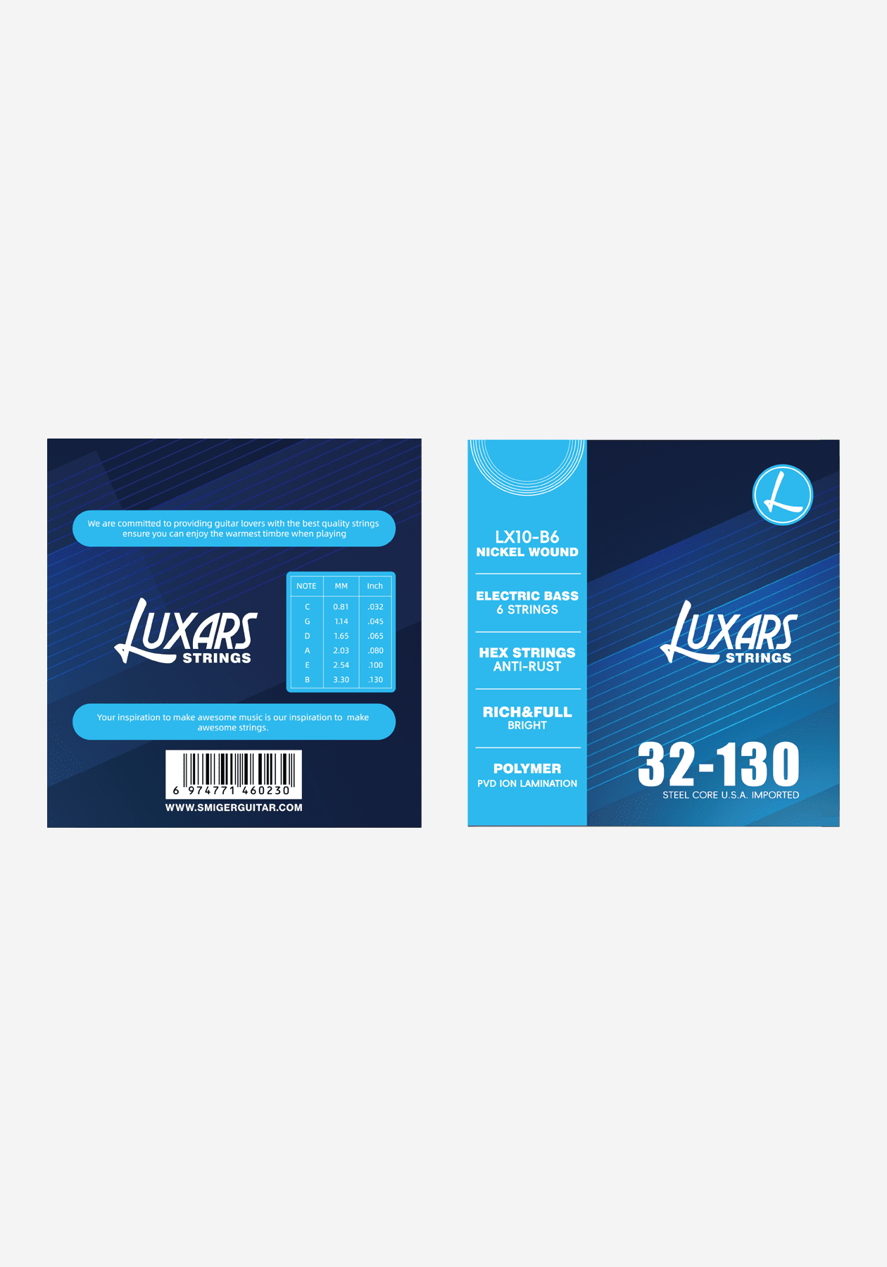 Luxars LX10-B6 Bass Guitar Strings
