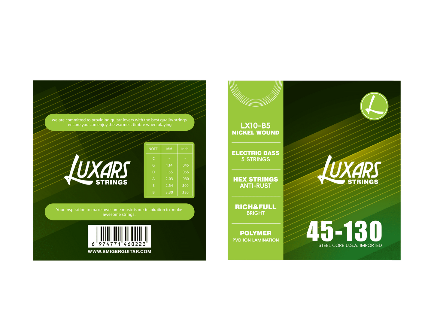 Luxars LX10-B5 Bass Guitar Strings