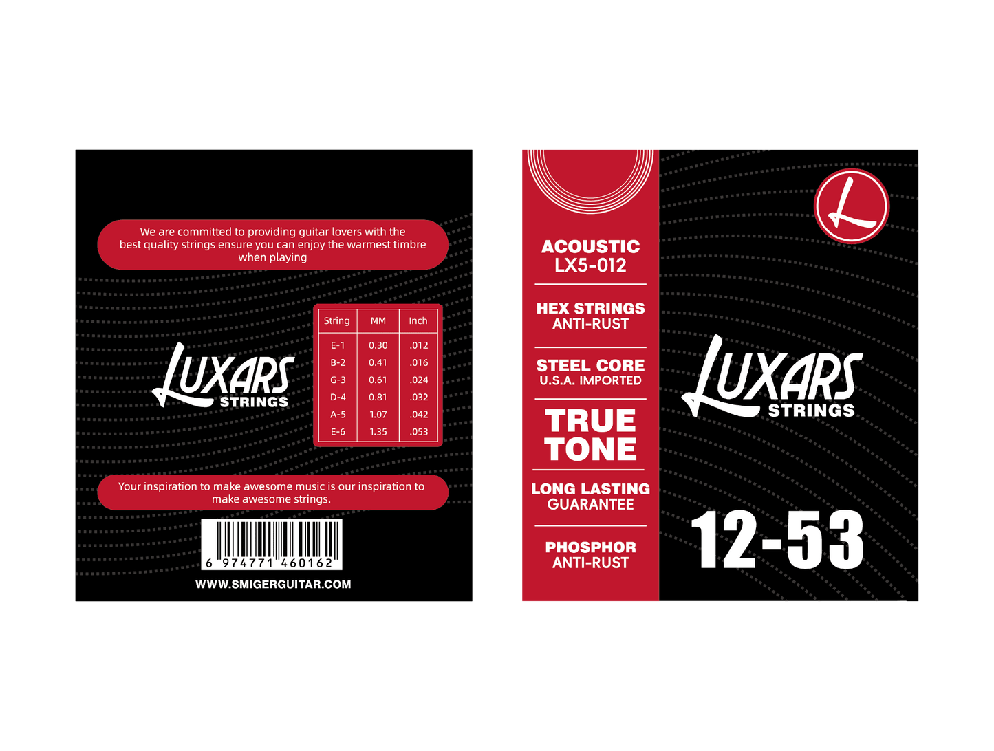 Luxars LX5-012 Acoustic Guitar Strings