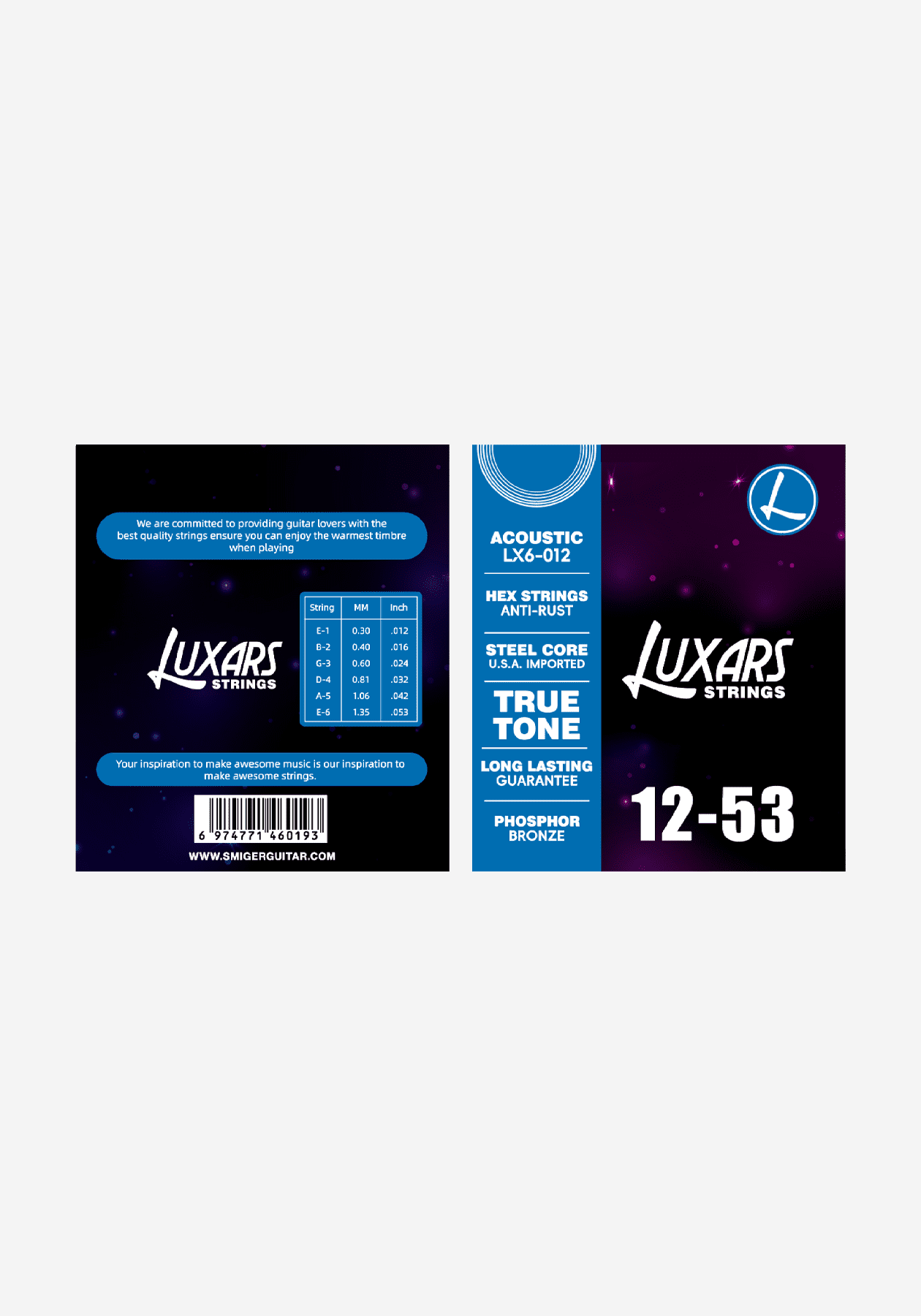 Luxars LX6-012 Acoustic Guitar Strings