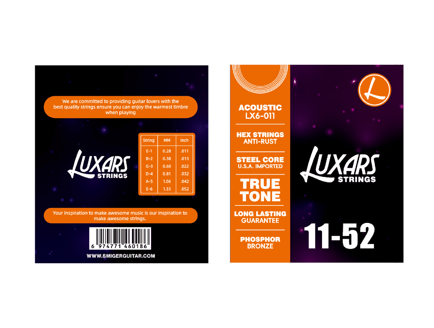 Luxars LX6-011 Acoustic Guitar Strings
