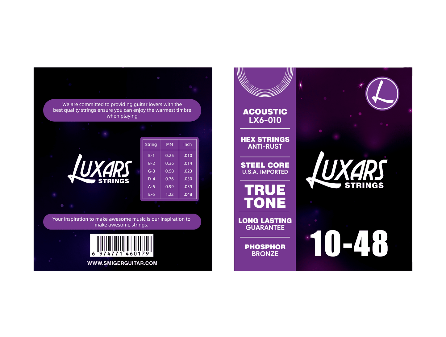 Luxars LX6-010 Acoustic Guitar Strings