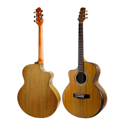 Smiger SJ-R1-L 41 Inch Left Handed Folk Guitar Walnut Wood