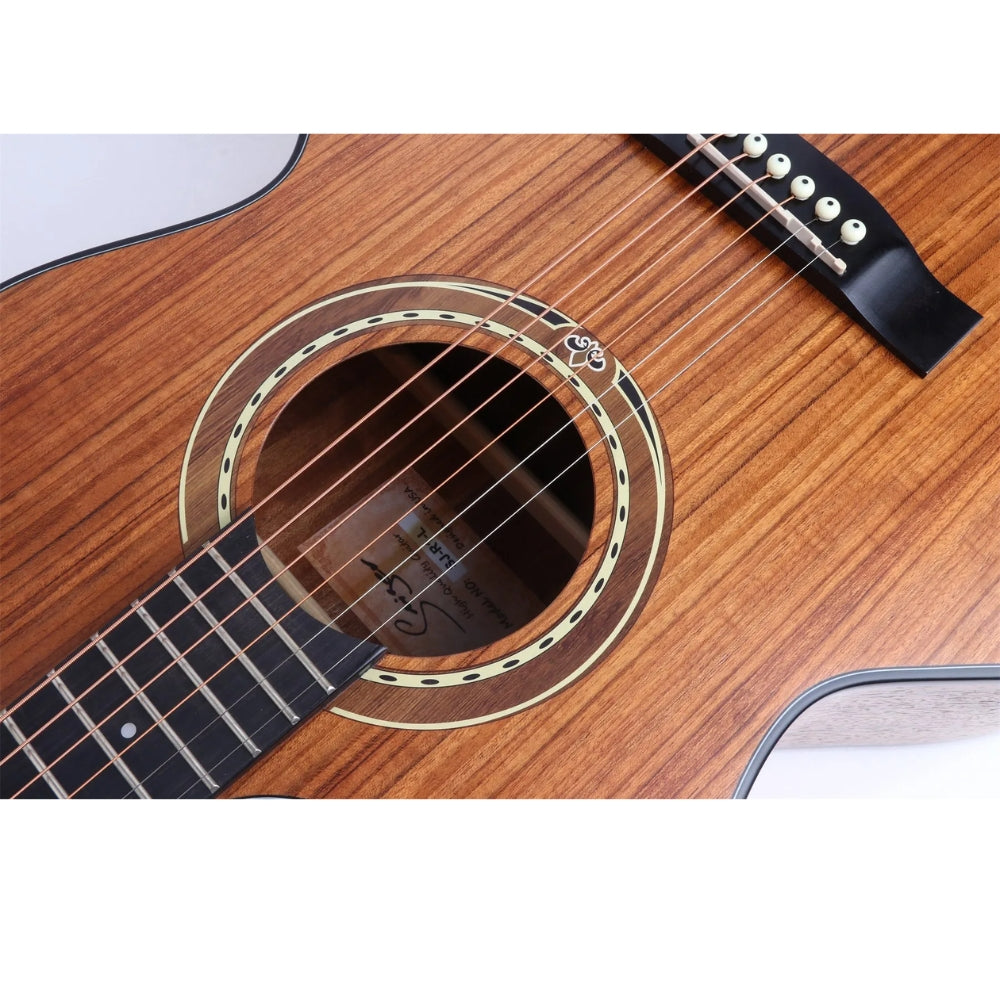 Smiger SJ-R1-L 41 Inch Left Handed Folk Guitar Walnut Wood