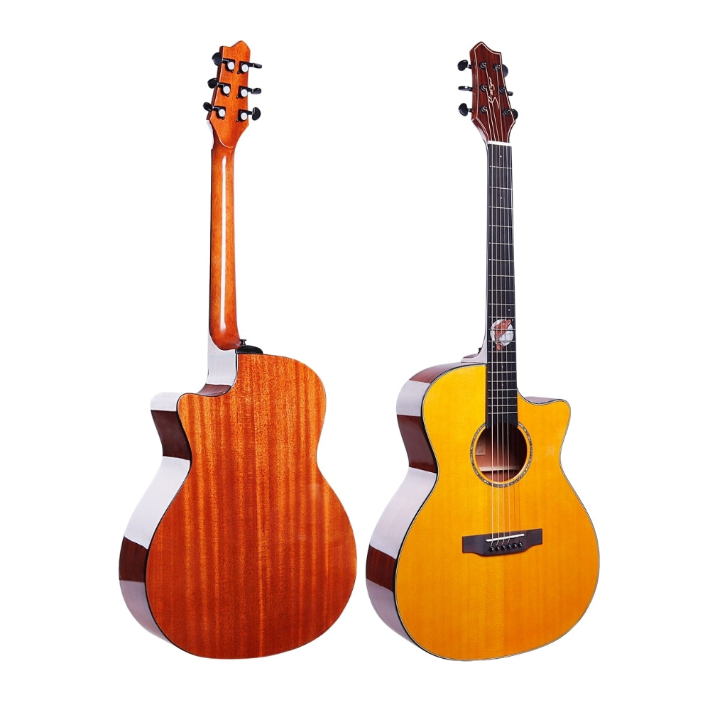 Smiger M-D10S 41-inch solid Acoustic Guitar with EQ and Bag