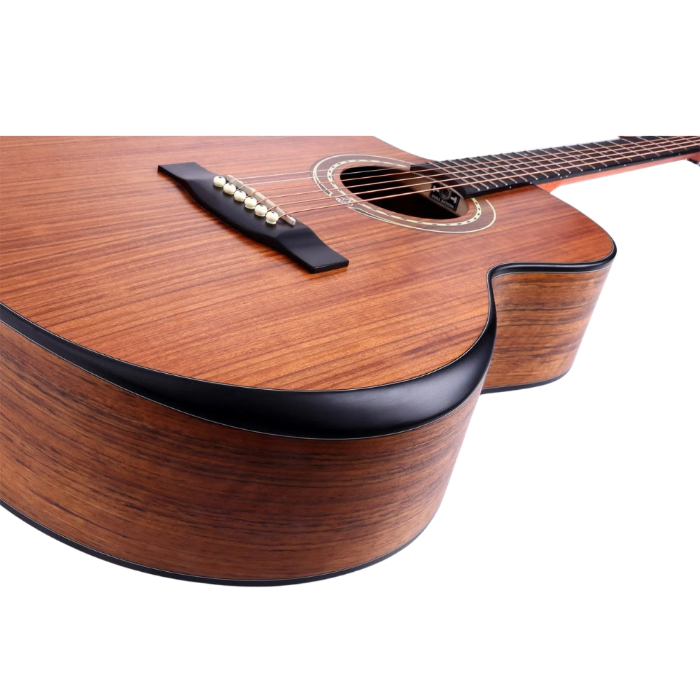 Smiger SJ-R1-L 41 Inch Left Handed Folk Guitar Walnut Wood