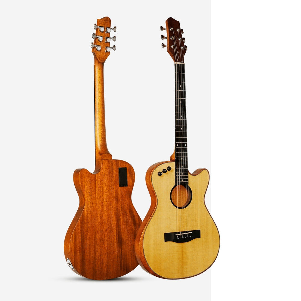 Smiger LE-A1 40-inch Spruce Solid Top Folk Guitar