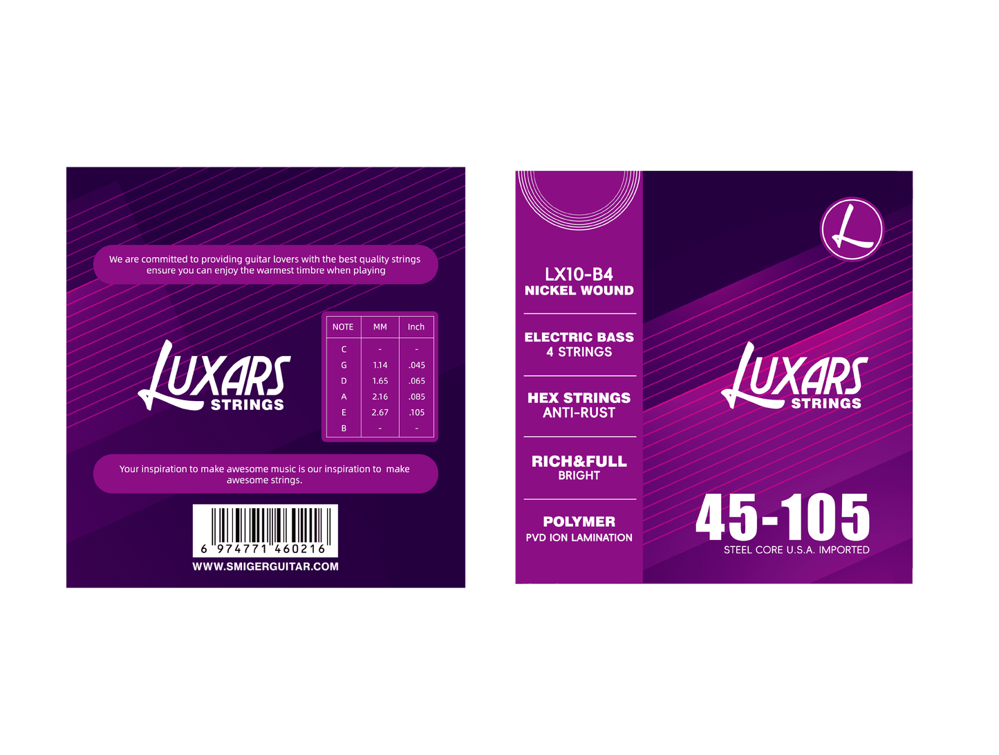 Luxars LX10-B4 Bass Guitar Strings